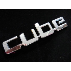 LOGO Cube FOR ALL CAR MODELS CHOME  โลโก้ติดรถยนต์ Cube คิ้ว